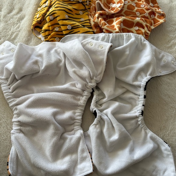 Animal Print Pocket Cloth Diapers - Picture 2 of 3